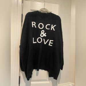 Rock and love sweater one size worn once